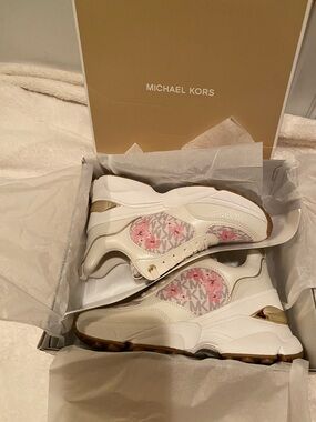Michael Kors Katrina Wedge Trainer Cherry Blossom Sneakers
